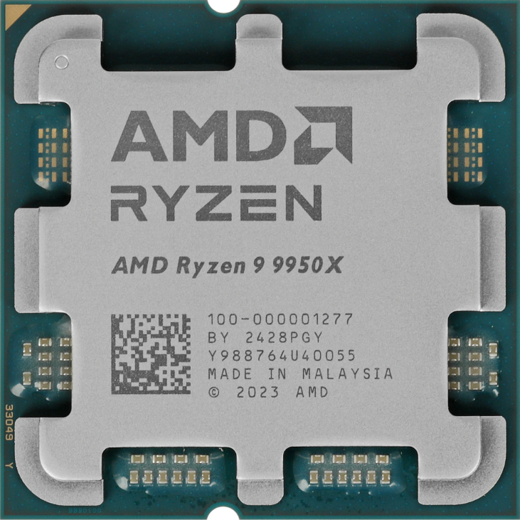 Процессор AMD Ryzen 9 9950X OEM (S-AM5, ядер:16, потоков:32, 4.3-5.7GHz, L2:16MB, L3:64MB, VGA Radeon, TDP 170W) 100-000001277