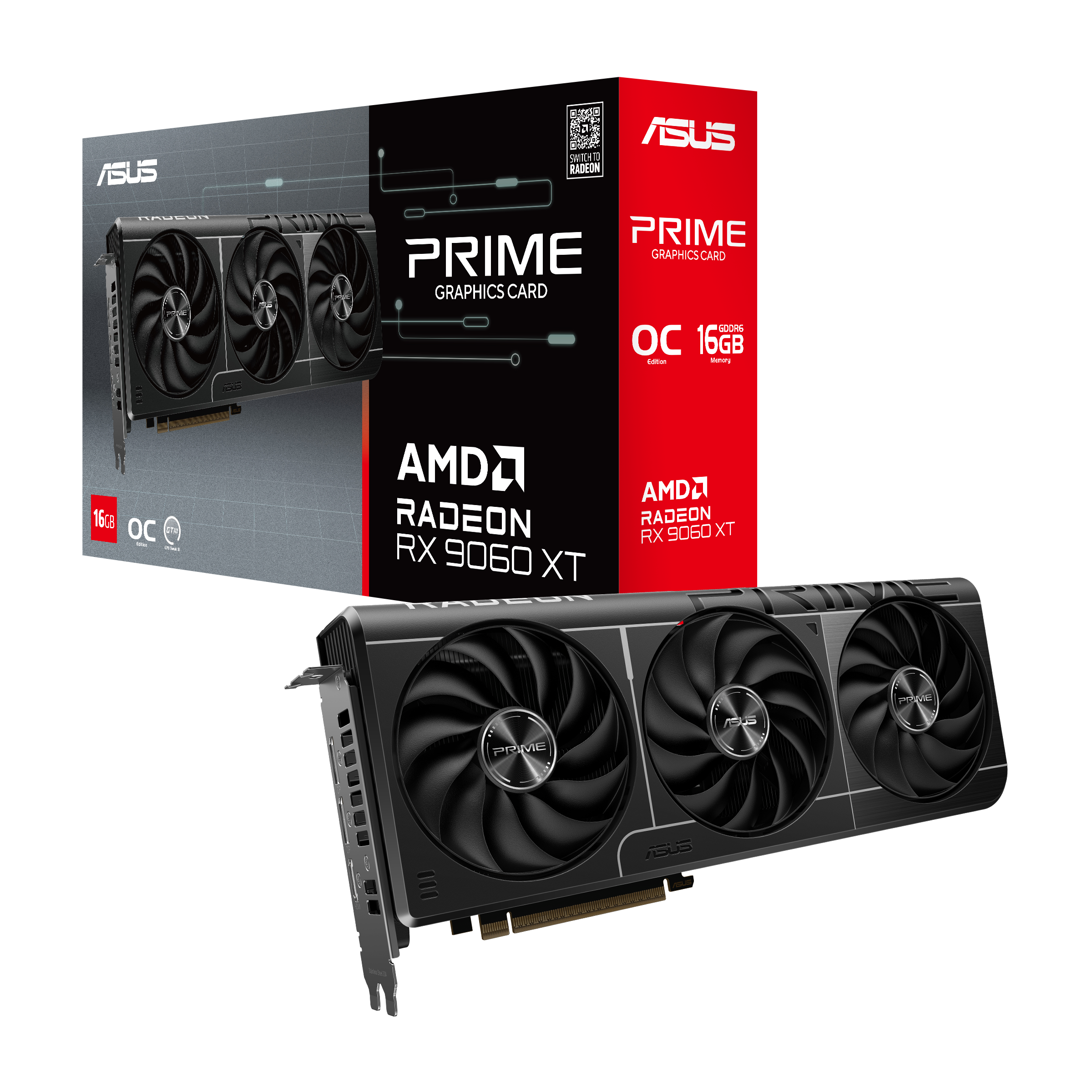 Видеокарта ASUS PRIME-RX9060XT-O16G (90YV0LF1-M0NA00)