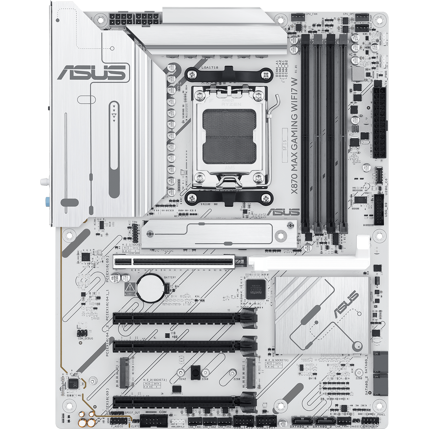 Материнская плата ASUS X870 MAX GAMING WIFI7 W (90MB1LZ0-M0EAY0)