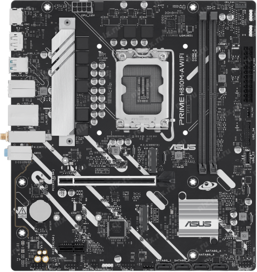 Материнская плата ASUS PRIME H810M-A WIFI Retail (Intel H810, S-1851, mATX, 2xDDR5-6400, 4xSATA, 2xM.2, 1xPCIEx16, 1xPCIEx1, 1Gb, WiFi/BT, HDMI/DP)